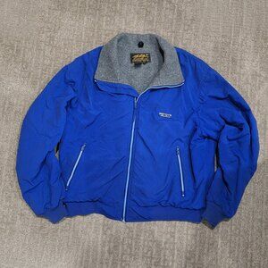 Vintage Eddie Bauer Blue Nylon Shelled Jacket - Fleece Lined - Men’s Size XL